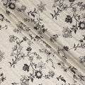 White Floral Cotton Voile Fabric 110cm