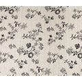 White Floral Cotton Voile Fabric 110cm