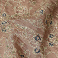 Brown Paisley Cotton Voile Fabric 110cm