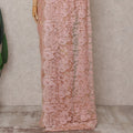 Blush Pink Chantilly Lace Saree - D31648