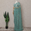 Sea Green Chantilly Lace Saree - D31647