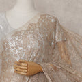 Champagne Gold Chantilly Lace Saree | Regal Fabrics
