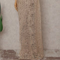 Champagne Gold Chantilly Lace Saree | Regal Fabrics