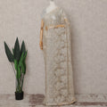 Champagne Gold French Chantilly Lace Saree Piece