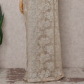 Champagne Gold French Chantilly Lace Saree Piece