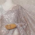 Mauve Pink French Chantilly Lace Saree Piece