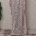 Mauve Pink French Chantilly Lace Saree Piece