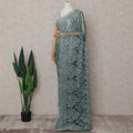 Deep Bottle Green Chantilly Lace Saree - D31629