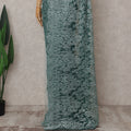 Deep Bottle Green Chantilly Lace Saree - D31629