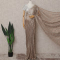 Antique Copper French Chantilly Lace Saree 110cm