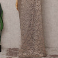 Antique Copper French Chantilly Lace Saree 110cm