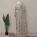 Champagne Beige French Chantilly Lace Saree