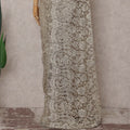 Champagne Beige French Chantilly Lace Saree