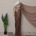 Antique Copper French Chantilly Lace Saree
