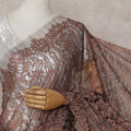 Antique Copper French Chantilly Lace Saree