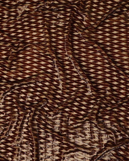 Bronze Copper Silk Velvet Dirac Fabric 140cm