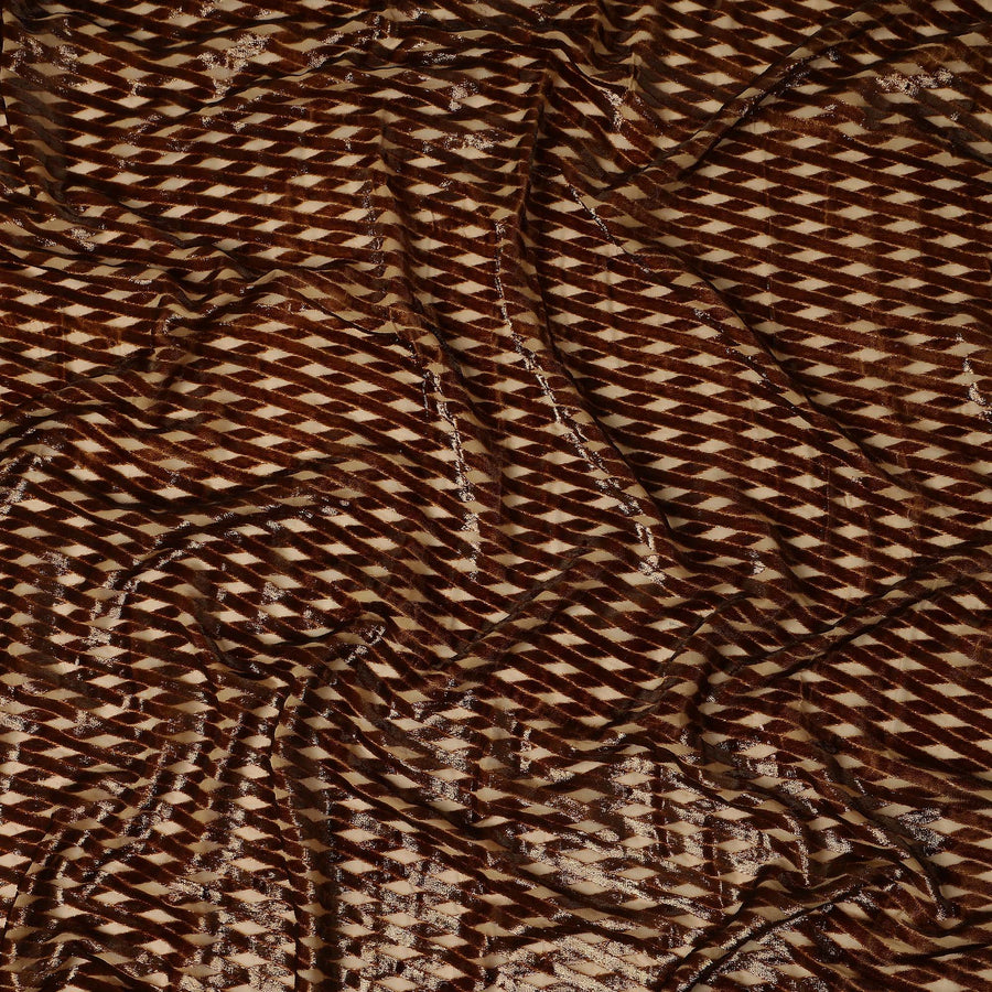 Bronze Copper Silk Velvet Dirac Fabric 140cm