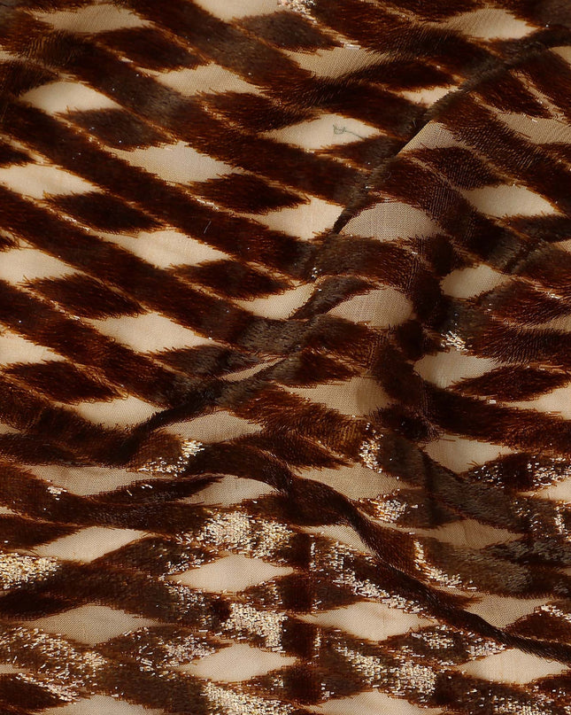 Bronze Copper Silk Velvet Dirac Fabric 140cm