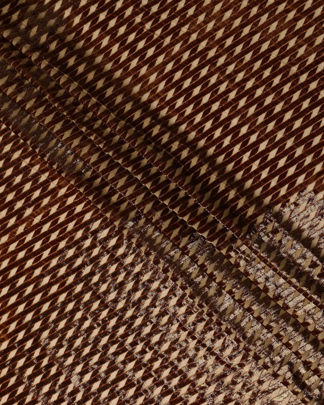 Bronze Copper Silk Velvet Dirac Fabric 140cm