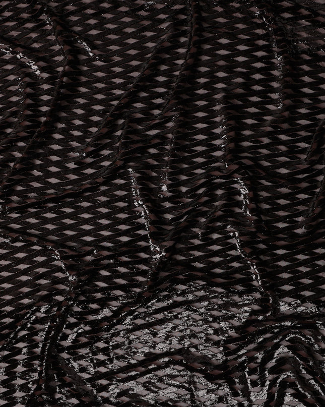 Espresso Brown Silk Velvet Dirac Fabric 140cm