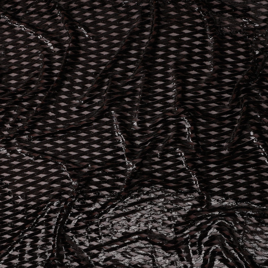 Espresso Brown Silk Velvet Dirac Fabric 140cm