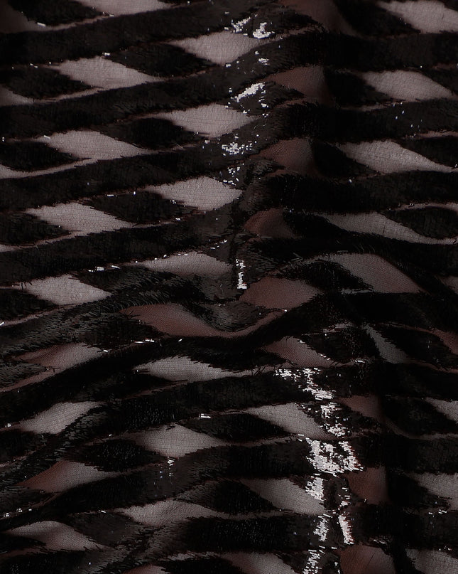 Espresso Brown Silk Velvet Dirac Fabric 140cm