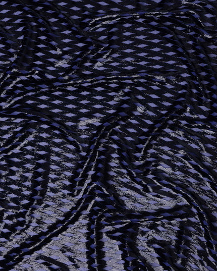 Indigo Purple Silk Velvet Dirac Fabric 140cm
