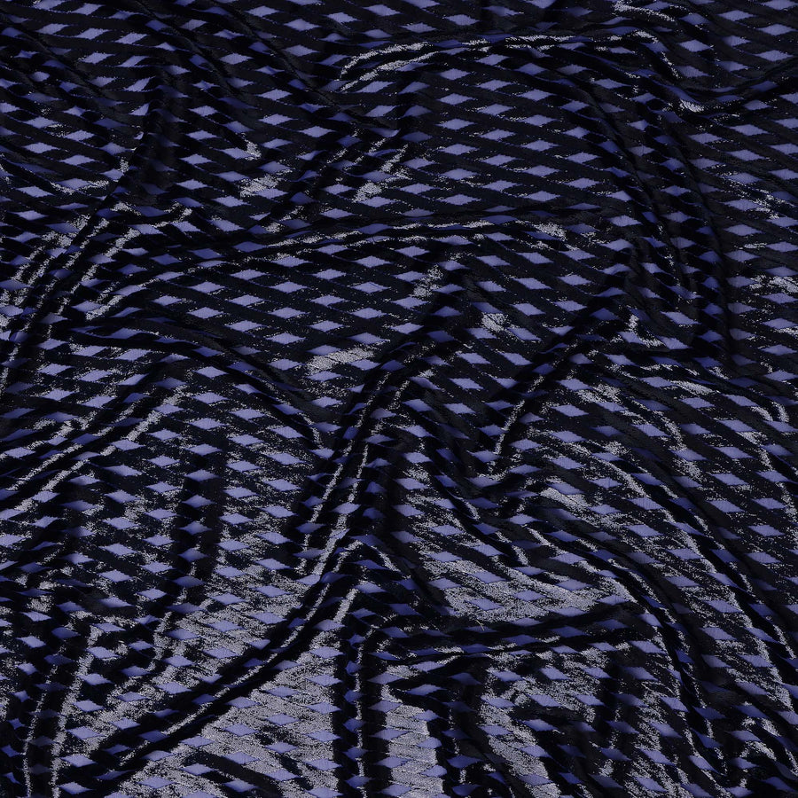 Indigo Purple Silk Velvet Dirac Fabric 140cm
