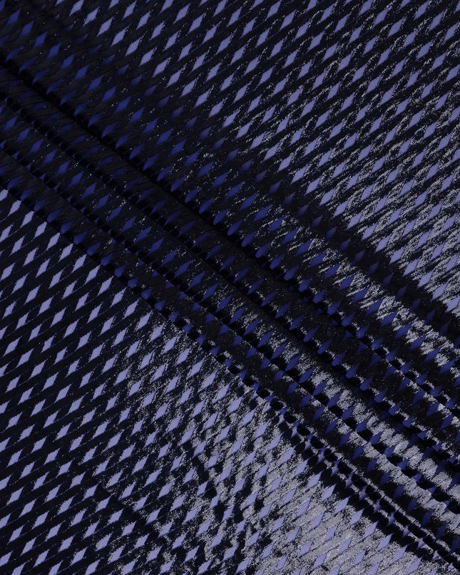 Indigo Purple Silk Velvet Dirac Fabric 140cm