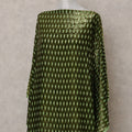 Olive Green Burnout Pure Silk Chiffon Velvet Makmal Dirac Fabric Rich Textured Piece 140cm Width Premium Quality Korean Fabric - D30755 Regal Fabrics