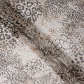 Ash Grey Animal Print Silk Chiffon Fabric 110cm