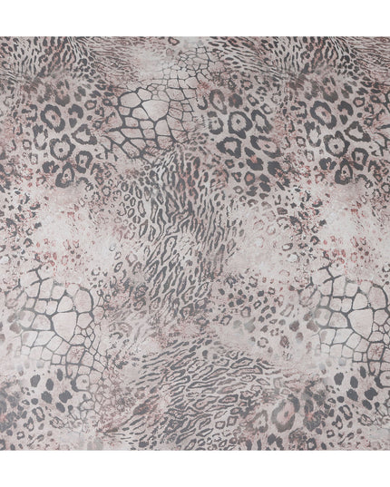 Mauve Grey Animal Print Silk Chiffon Fabric 110cm