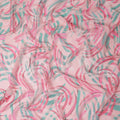 Baby Pink Abstract Brushstroke Silk Chiffon Fabric 110cm