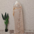 Rose Gold Champagne French Chantilly Lace Saree