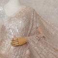 Rose Gold Champagne French Chantilly Lace Saree