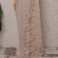 Rose Gold Champagne French Chantilly Lace Saree