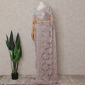Dusty Blush Pink Chantilly Lace Saree - D31665