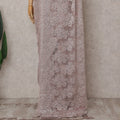 Dusty Blush Pink Chantilly Lace Saree - D31665