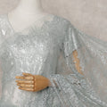 Sage Green Chantilly Lace Saree - D31678