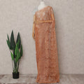 Copper Rust Chantilly Lace Saree - D31675