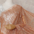 Copper Rust Chantilly Lace Saree - D31675