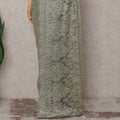 Sage Green Gold-Shimmer French Chantilly Lace Saree