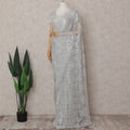 Pearl Silver Chantilly Lace Saree - D31676