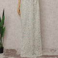 Ivory Pearl French Chantilly Lace Saree 5.5m