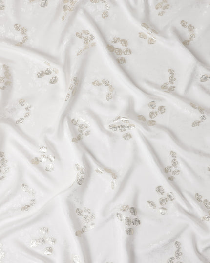 Ivory White Silk Satin Fabric 110cm