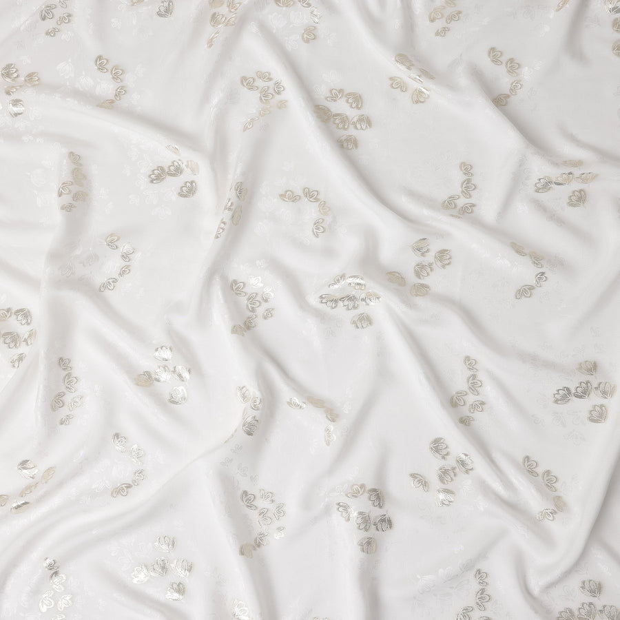 Ivory White Silk Satin Fabric 110cm