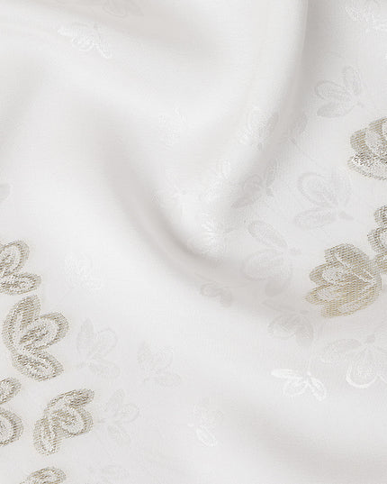 Ivory White Silk Satin Fabric 110cm