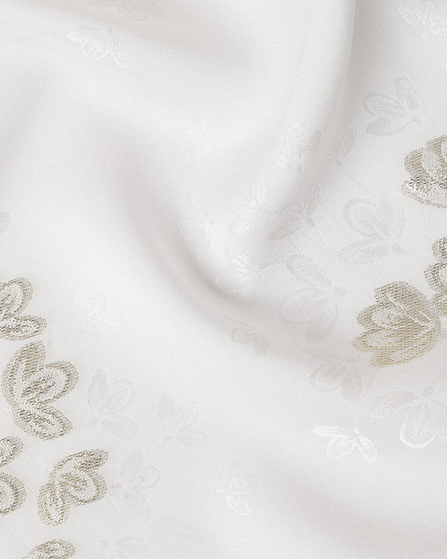 Ivory White Silk Satin Fabric 110cm