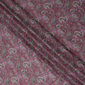 Magenta Berry Paisley Cotton Lawn Fabric 140cm