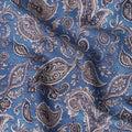 Cornflower Blue Paisley Cotton Lawn Fabric 140cm
